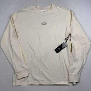 Public Supply Shirt Mens XL Cream Los Angeles California Long Sleeve Graphic